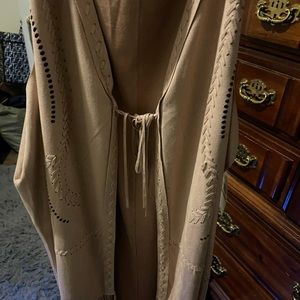 Jessica Simpson fringed suede duster